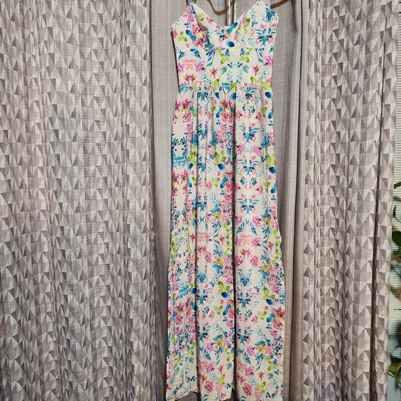 Beautiful long strap Silk dress NWOT - Picture 3 of 14